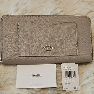 Coach Grey Birch Zip Wallet
